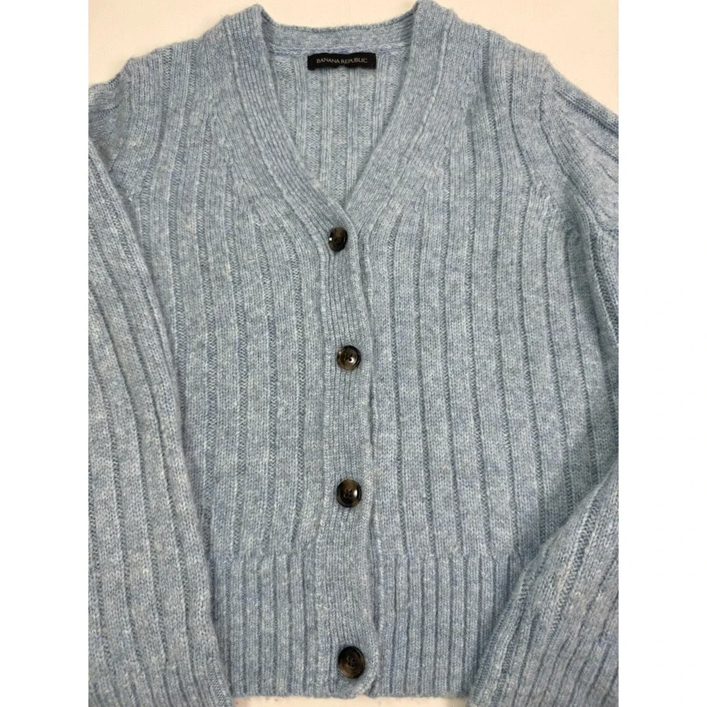 Banana Republic Cardigan Sweater Blue Junior Girl X Small Light Blue Button‎ Up